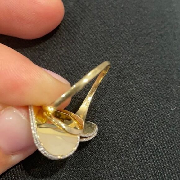 14k gold gorgeous heart ring. - Picture 2 of 2